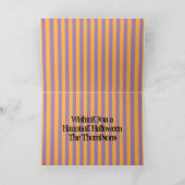 Whimsy Witch Shoes met Paarse en Oranje stripes Kaart (Binnen)