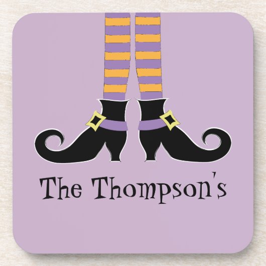 Whimsy Witch's Shoes Bier Onderzetter (Voorkant)