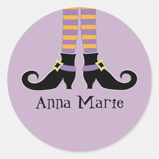 Whimsy Witch's Shoes Ronde Sticker (Voorkant)