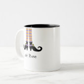 Whimsy Witch's Shoes Tweekleurige Koffiemok (Voorkant links)