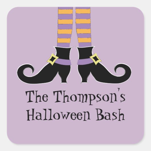 Whimsy Witch's Shoes Vierkante Sticker (Voorkant)