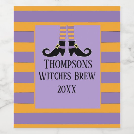 Whimsy Witch's Shoes Wijn Etiket (Enkel label)