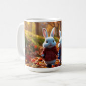 "Whimsy & Wonderland: Pixar-geïnspireerd konijntje Koffiemok (Voorkant links)