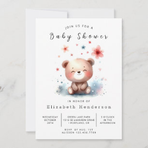 Whimsy Woodland Beer Baby shower Kaart