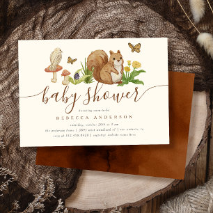 Whimsy Woodland Dieren Genderneutraal Baby shower Kaart