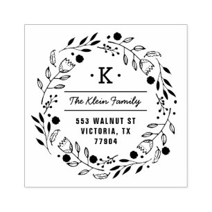 Whimsy Wreater Monogram Adres Stempel
