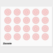 Whimsy Wreater Monogram Round Sticker (Vel)