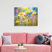 Whimsy zomer Wildbloemen Canvas Afdruk (Insitu (Woonkamer))
