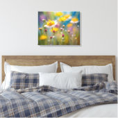 Whimsy zomer Wildbloemen Canvas Afdruk (Insitu (Slaapkamer))