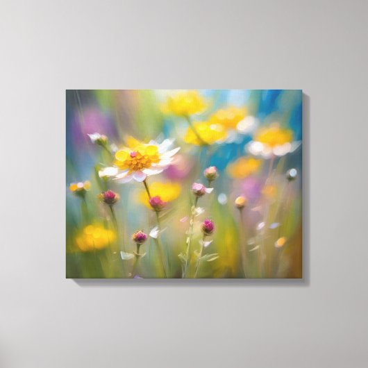 Whimsy zomer Wildbloemen Canvas Afdruk (Voorkant)