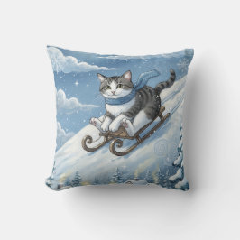 WhimsyCatSled Kussen
