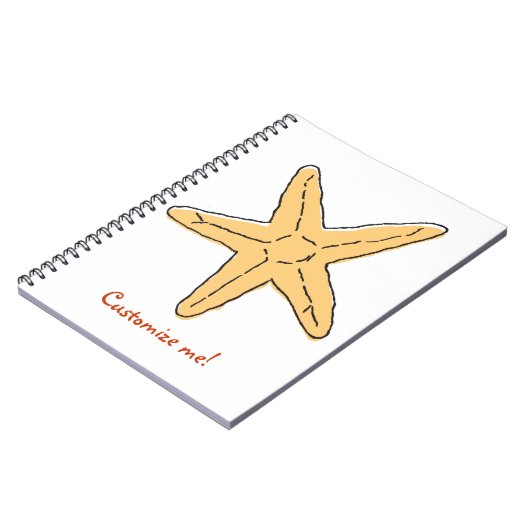 WhimsyMonger Starfish Note Book - aanpasbaar Notitieboek (Linkerzijde)