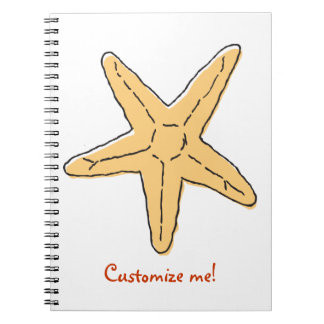 WhimsyMonger Starfish Note Book - aanpasbaar Notitieboek