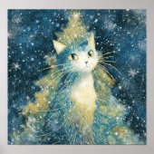 WhimsyXmasCatTree Poster (Voorkant)