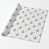 Whimwaterkerstboom Cadeaupapier (Uitgerold)
