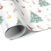 Whimwaterkerstboom Cadeaupapier (Rol Hoek)