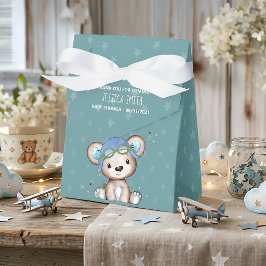 Whimwaterverf Vliegtuig Piloot Teddybeer Bedankdoosjes