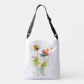 Whimwaterverf Wilde Bloem Bruidsmeisje Crossbody Tas (Achterkant)