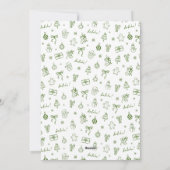 Whimwhams Hand Getekende Doodle Groen Feestdagenkaart (Achterkant)
