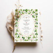 Whimwhams Lucky Clover & Hearts Waterverf Bruiloft Kaart