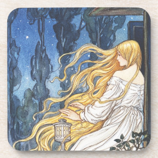 Whimwhams Sprookjesachtige Vintage Rapunzel Art No Bier Onderzetter