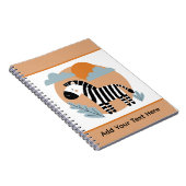 Whimzige zebra Scandinavische invloed Notitieboek (Rechterzijde)