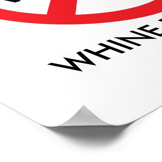 Whine Free Zone Poster (Hoek)