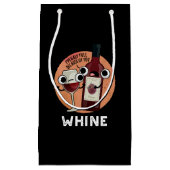 Whine Funny Wine Pun Dark BG Klein Cadeauzakje (Voorkant)
