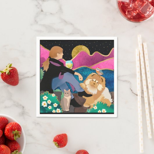 WHINE MET ME-chow papieren servetten (Insitu)