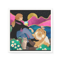 WHINE MET ME-chow papieren servetten