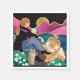 WHINE MET ME-chow papieren servetten