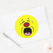 Whining Face Grumpey Ronde Sticker (Envelop)