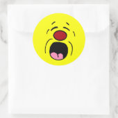 Whining Face Grumpey Ronde Sticker (Tas)