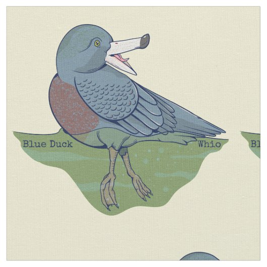 Whio Blue Duck NZ BIRD Stof (Close Up)