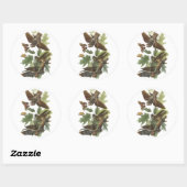 Whip-arme-wil, John Audubon Ronde Sticker (Vel)