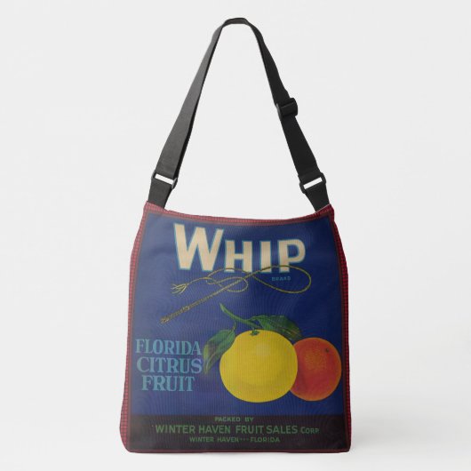  Whip Citrus Fruit Label Crossbody Tas (Voorkant)