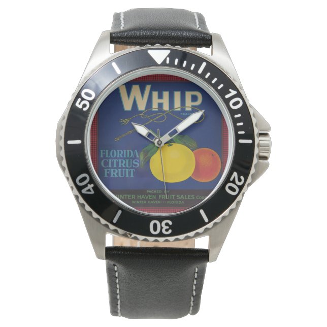  Whip Citrus Fruit Label Horloge (Voorkant)