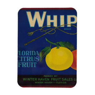Whip Citrus Fruit Label Magneet