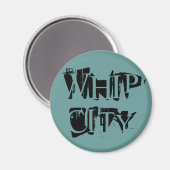WHIP CITY MAGNEET BLAUW (Voorkant / Achterkant)