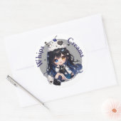 Whip Cream Herinneringen Ronde Sticker (Envelop)