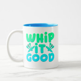 Whip It Good Grafische Beker Tweekleurige Koffiemok