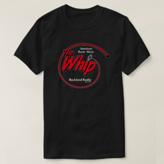 Whip Red & White American Roots Music Logo - zwart T-shirt