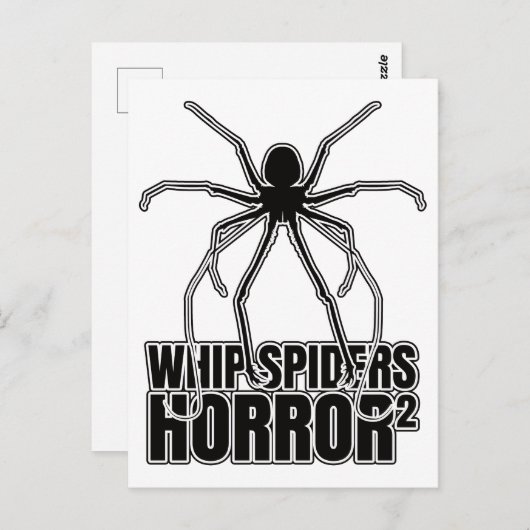 Whip Spiders Whip Scorpion Amblypygi - Entomology Briefkaart (Voorkant / Achterkant)