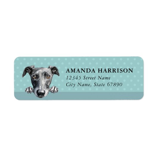 Whiphond Honden Retouradreslabels Etiket (Voorkant)