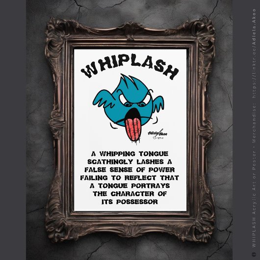 WHIPLASH Glossy Poster van Adiela Akoo