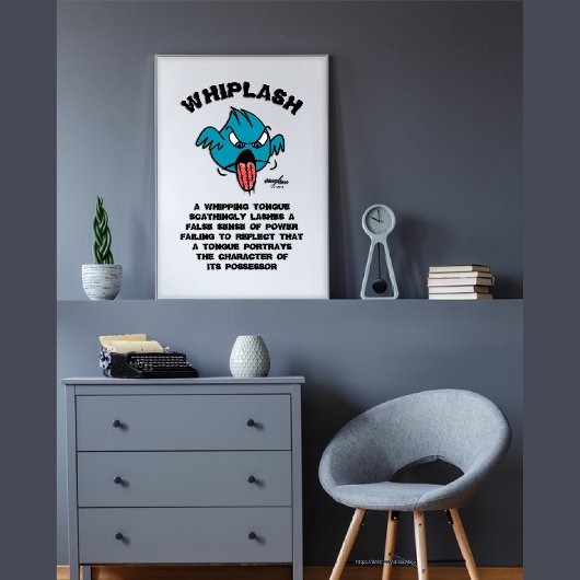 WHIPLASH Glossy Poster van Adiela Akoo