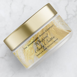 Whipped Body Butter Ivoor Goud Glitter Pot Label