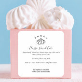 Whipped Cream Bakery Ingredient Minimalist Vierkante Sticker