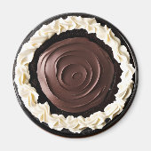Whipped Cream Chocolade Pudding Pie Food Magneet (Voorkant)