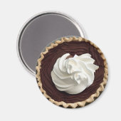 Whipped Cream Chocolade Pudding Pie Food Magneet (Voorkant / Achterkant)